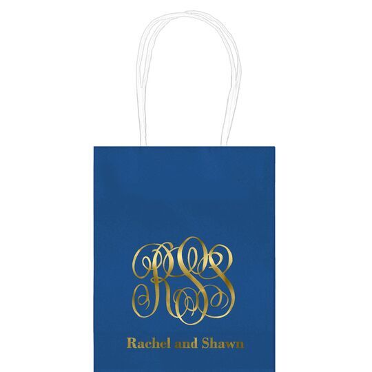 Large Script Monogram with Text Mini Twisted Handled Bags